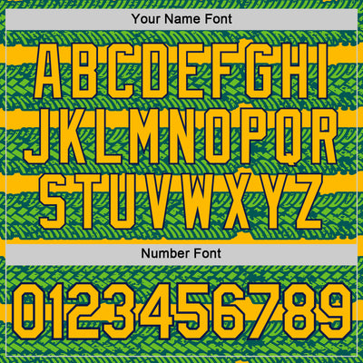 Custom Gold Aurora Green Midnight Green-Navy 3D Esports Performance T-Shirt