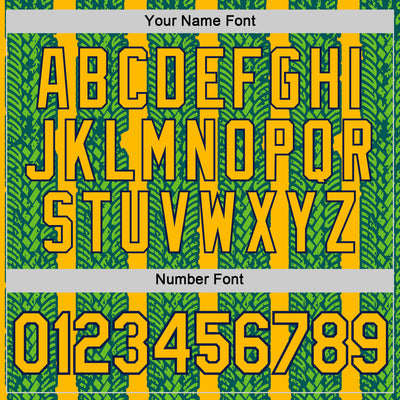 Custom Gold Aurora Green Midnight Green-Navy 3D Esports Performance T-Shirt