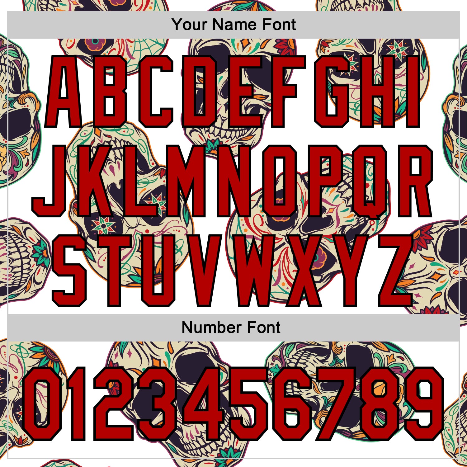 Custom White Red-Black 3D Mexican Skull Authentic Baseball Jersey