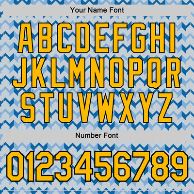 Custom Silver Gold Blue-Black 3D Esports Performance T-Shirt