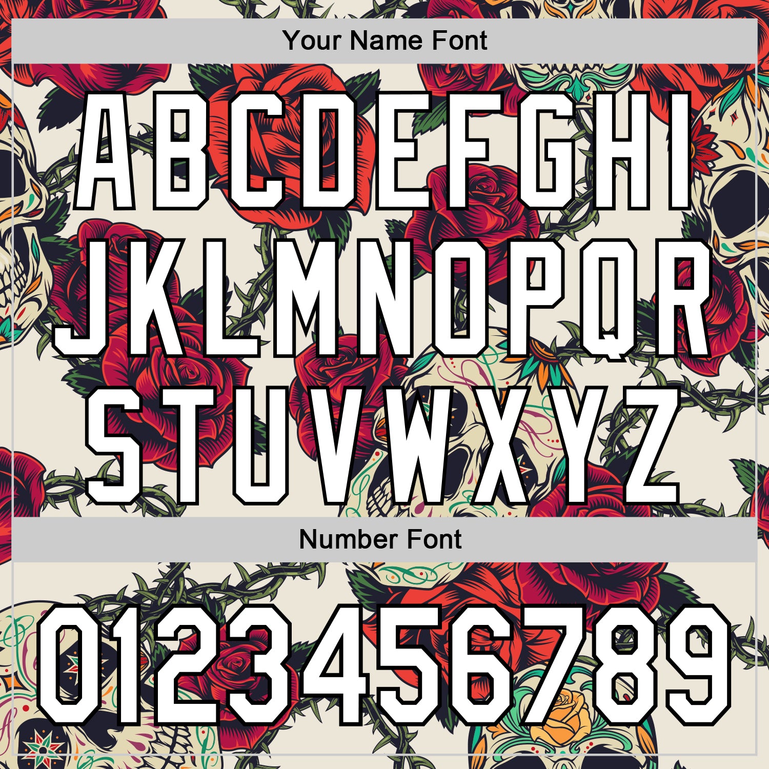 Custom Cream White-Black 3D Mexican Skull And Flower Authentic Baseball Jersey