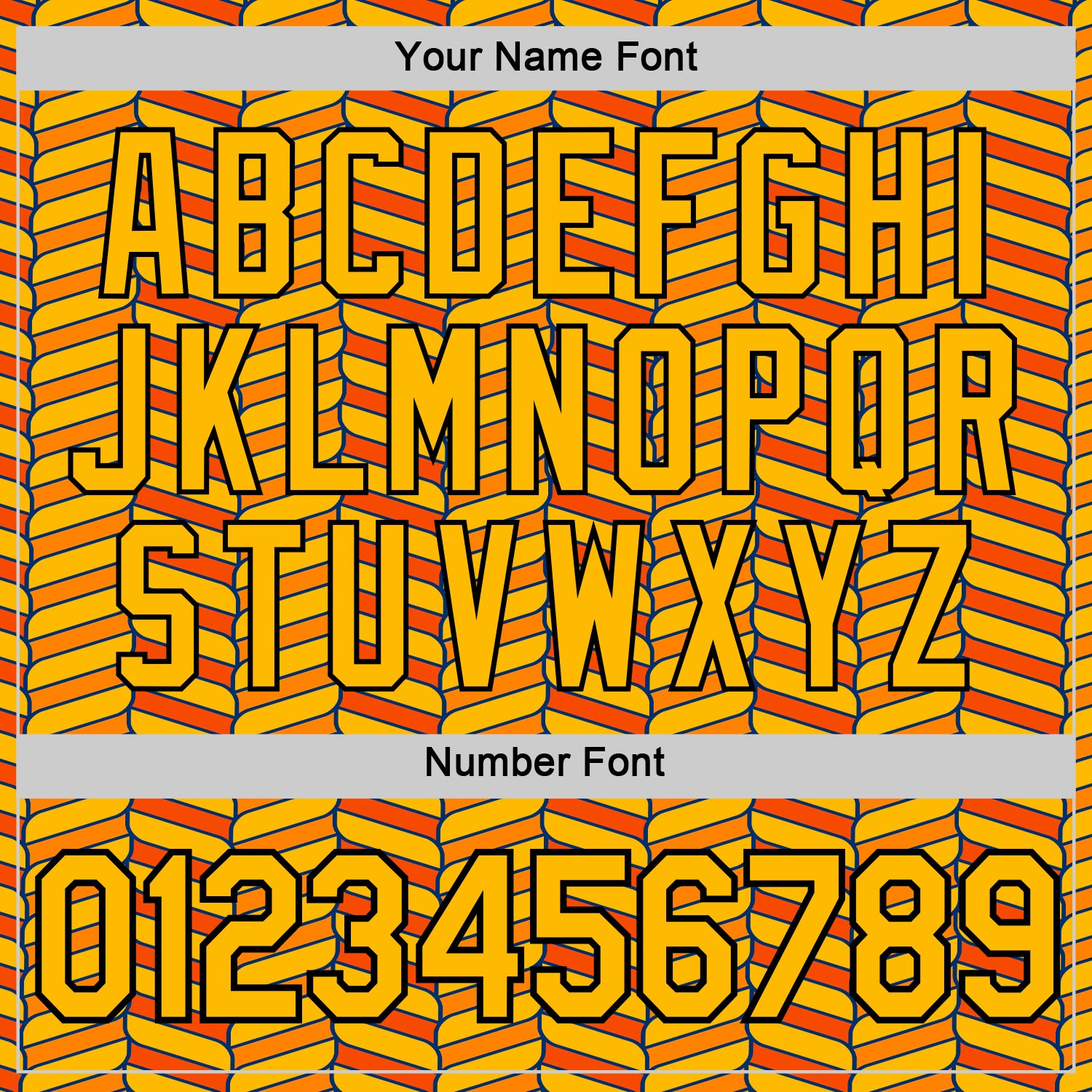 Custom Gold Orange US Navy Blue-Black 3D Esports Performance T-Shirt