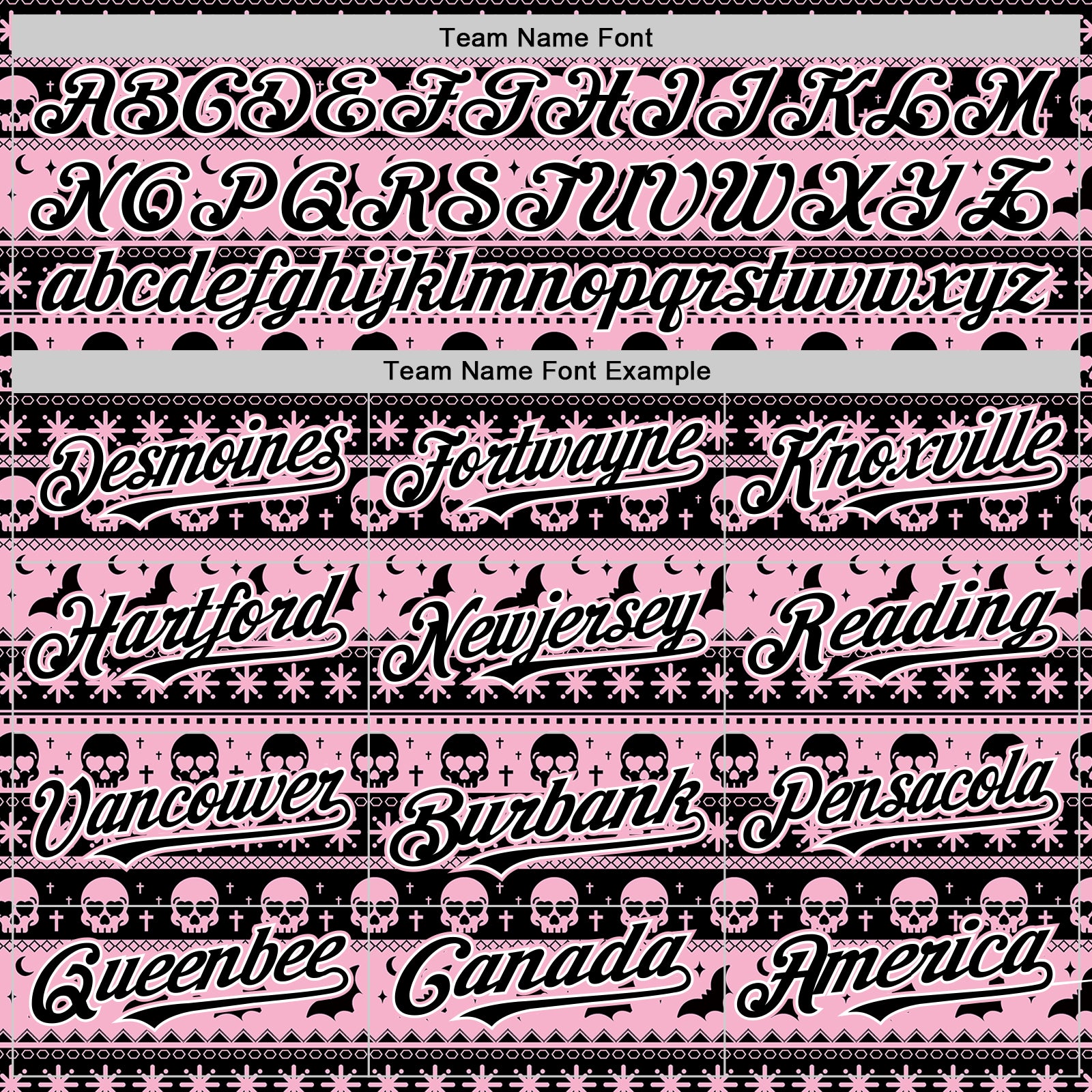 Custom Black Light Pink-White 3D Gothic Skull Authentic Baseball Jersey