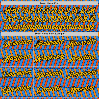 Custom Powder Blue Orange US Navy Blue-Black 3D Esports Performance T-Shirt