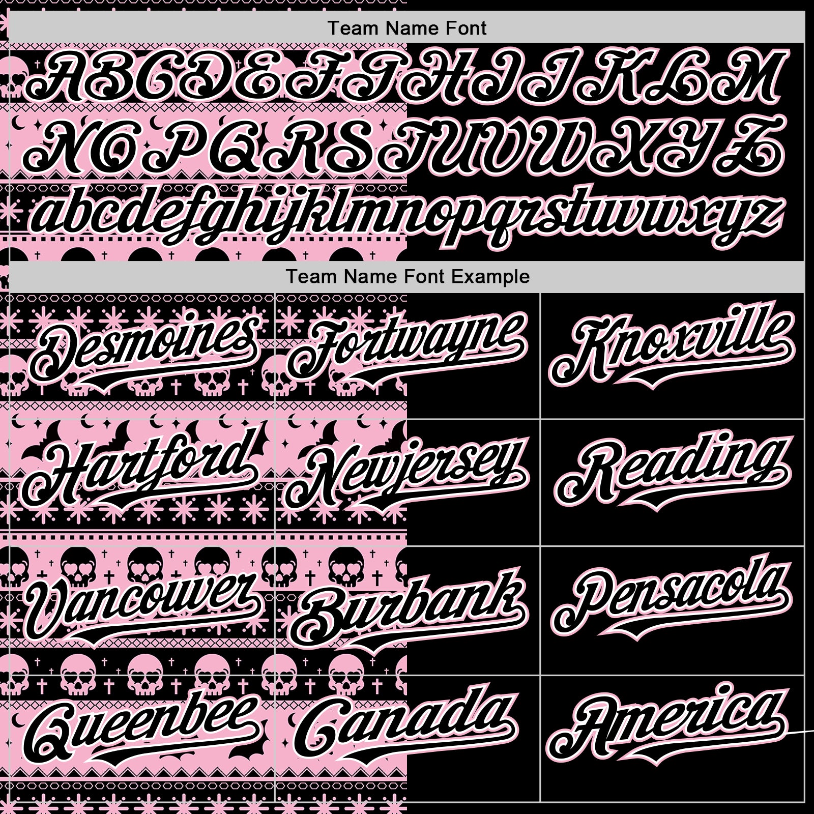 Custom Black Light Pink-White 3D Gothic Skull Authentic Baseball Jersey