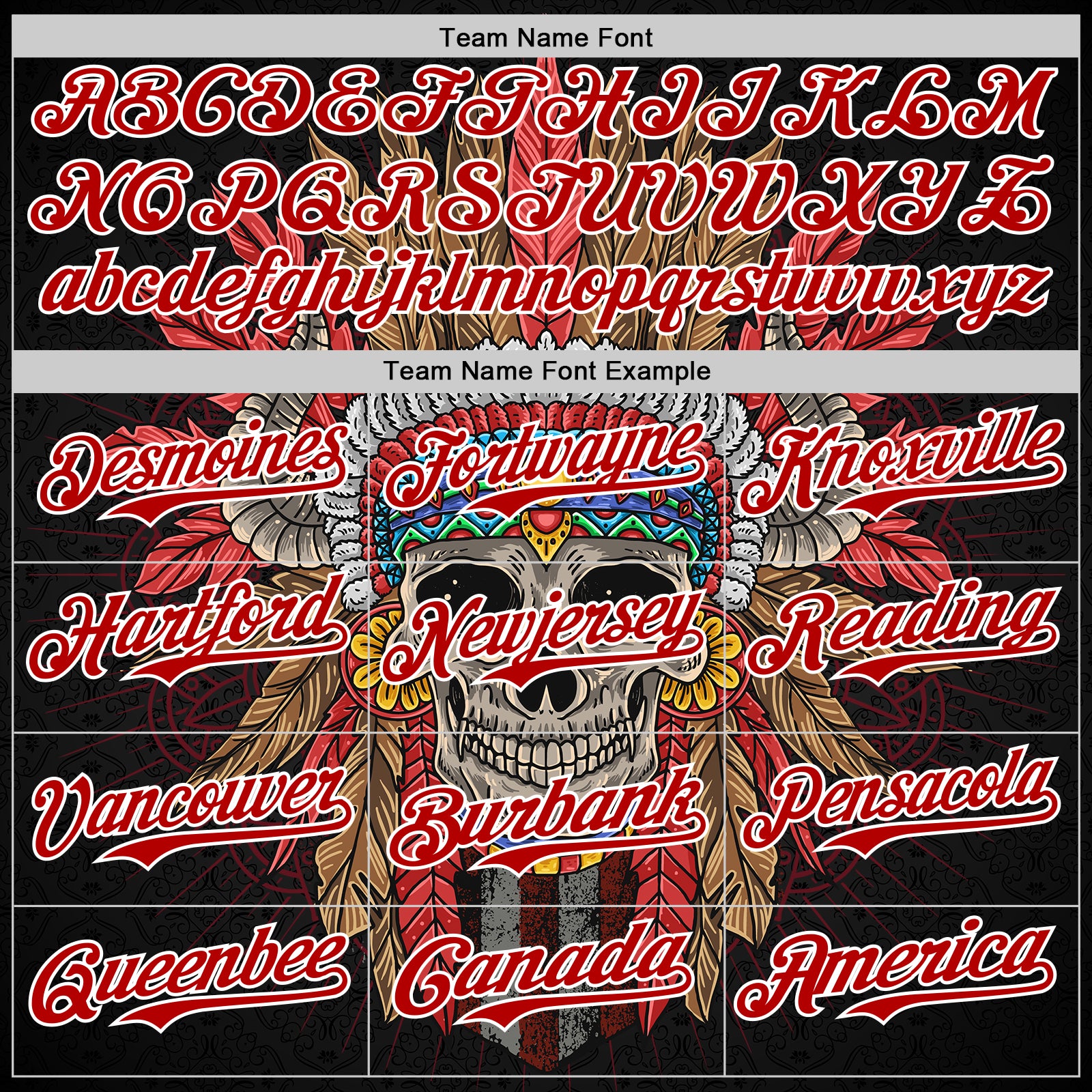 Custom Black Red-White 3D Apache Skull Authentic Baseball Jersey