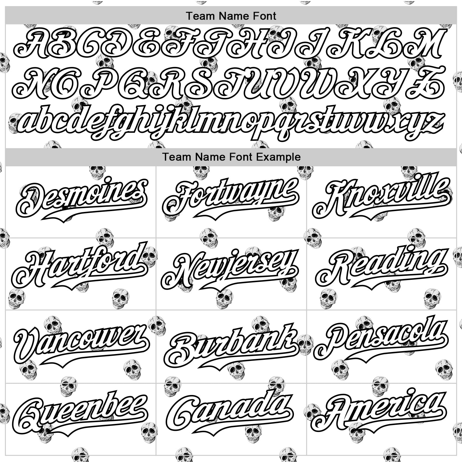 Custom White Black 3D Skull Authentic Baseball Jersey