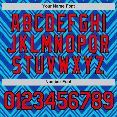 Custom Lakes Blue Fire Red Thunder Blue-Black 3D Esports Performance T-Shirt