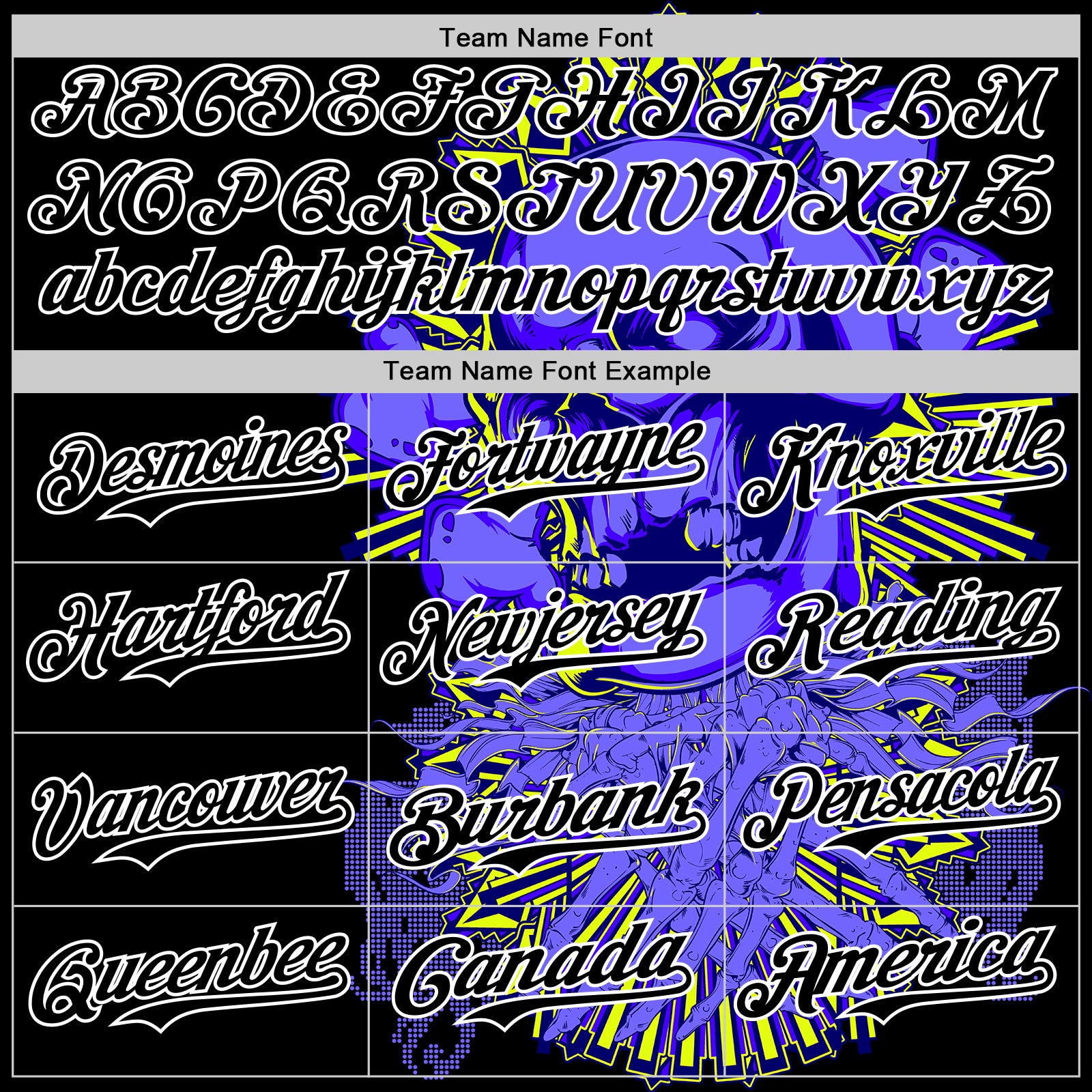 Custom Black White 3D Zombie Skull Authentic Baseball Jersey