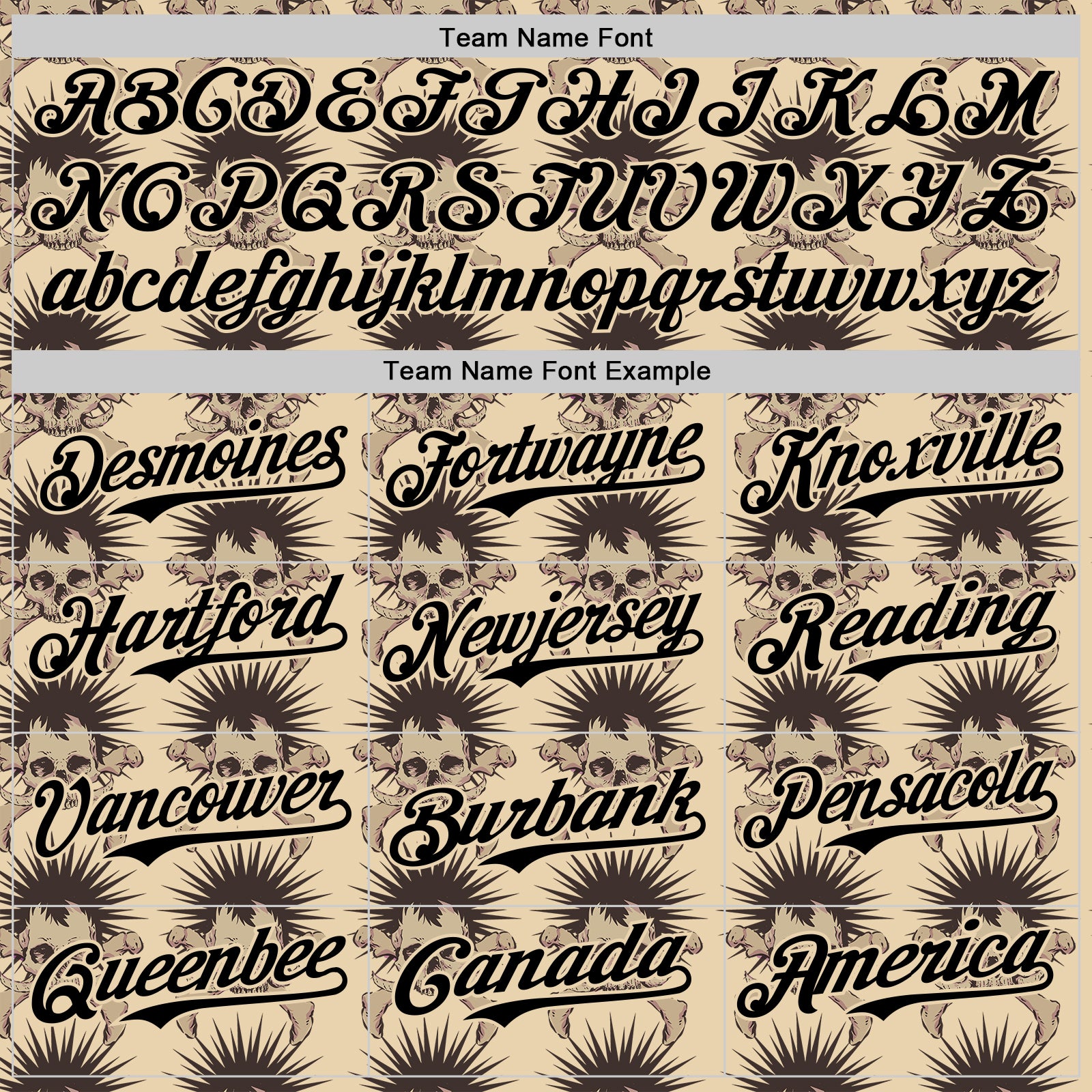 Custom City Cream Black 3D Skull Authentic Baseball Jersey