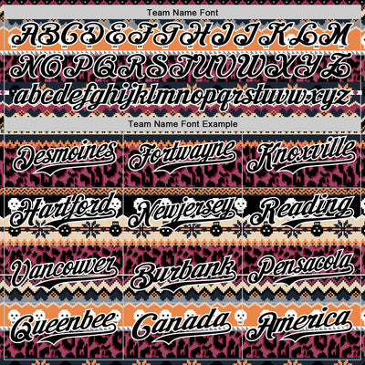 Custom Black White 3D Skull And Leopard Print Authentic Baseball Jersey