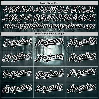 Custom Black White 3D Spooky Skull Authentic Baseball Jersey