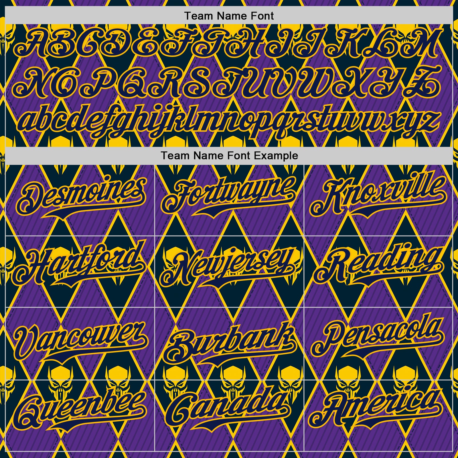 Custom Purple Navy-Gold 3D Skull Authentic Baseball Jersey