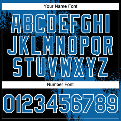 Custom Blue Black-White 3D Pattern Design Abstract Brush Stroke Authentic Baseball Jersey