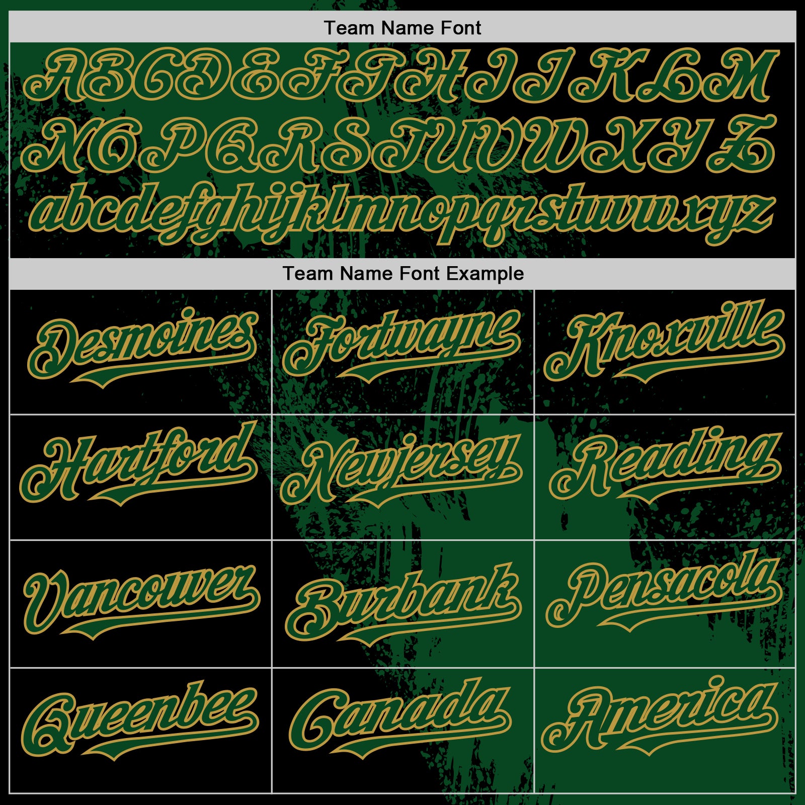 Custom Green Black-Old Gold 3D Pattern Design Abstract Brush Stroke Authentic Baseball Jersey
