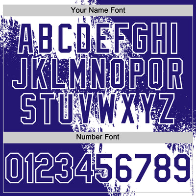 Custom White Dark Purple 3D Pattern Design Abstract Brush Stroke Authentic Baseball Jersey