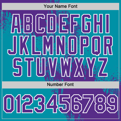 Custom Purple Teal-White 3D Pattern Design Abstract Brush Stroke Authentic Baseball Jersey