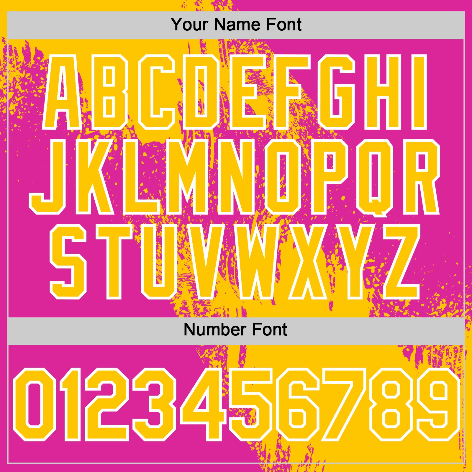 Custom Yellow Deep Pink-White 3D Pattern Design Abstract Brush Stroke Authentic Baseball Jersey