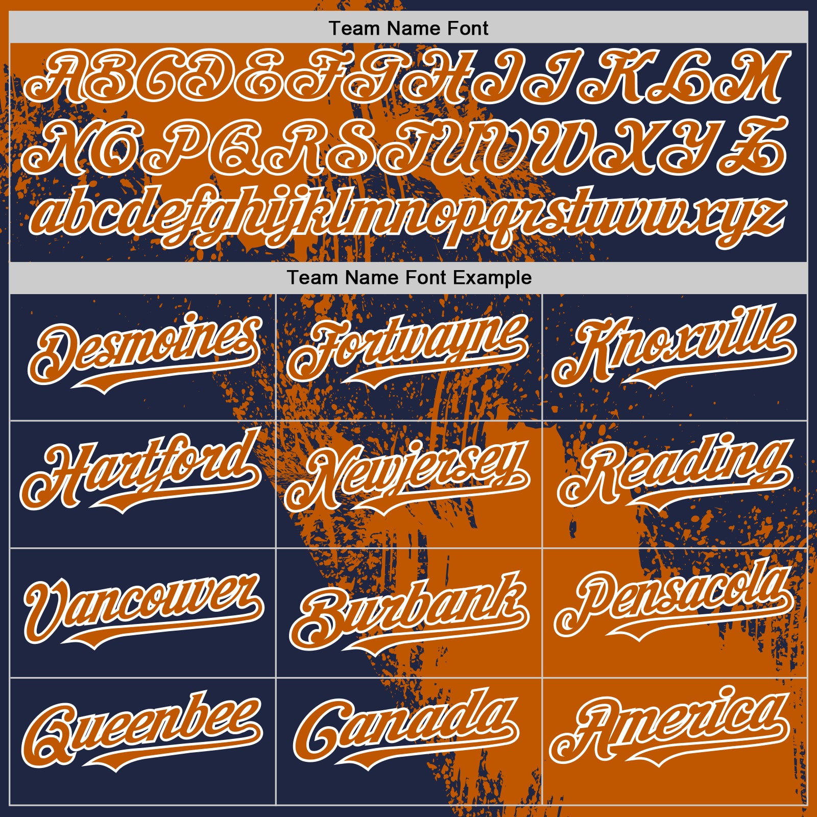 Custom Texas Orange Navy-White 3D Pattern Design Abstract Brush Stroke Authentic Baseball Jersey