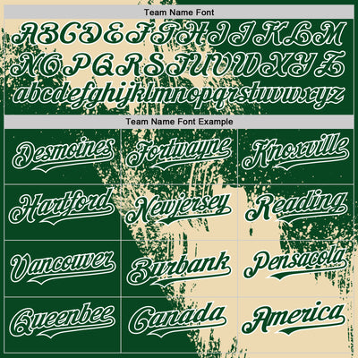 Custom Cream Green-White 3D Pattern Design Abstract Brush Stroke Authentic Baseball Jersey