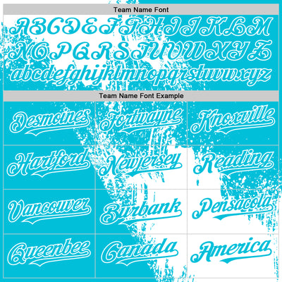 Custom White Lakes Blue 3D Pattern Design Abstract Brush Stroke Authentic Baseball Jersey