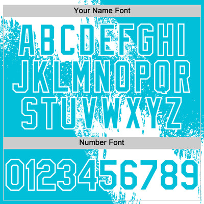 Custom White Lakes Blue 3D Pattern Design Abstract Brush Stroke Authentic Baseball Jersey