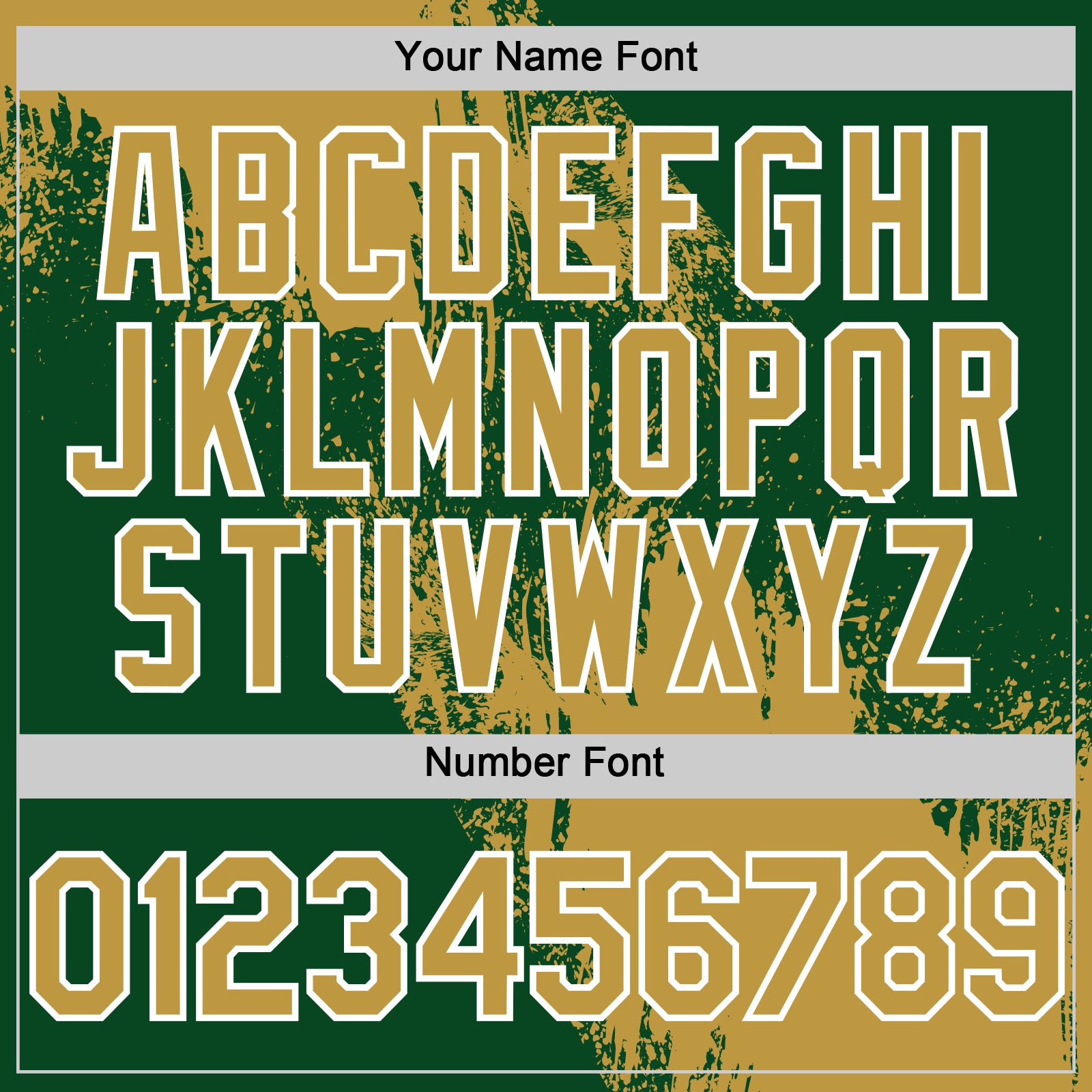 Custom Old Gold Green-White 3D Pattern Design Abstract Brush Stroke Authentic Baseball Jersey