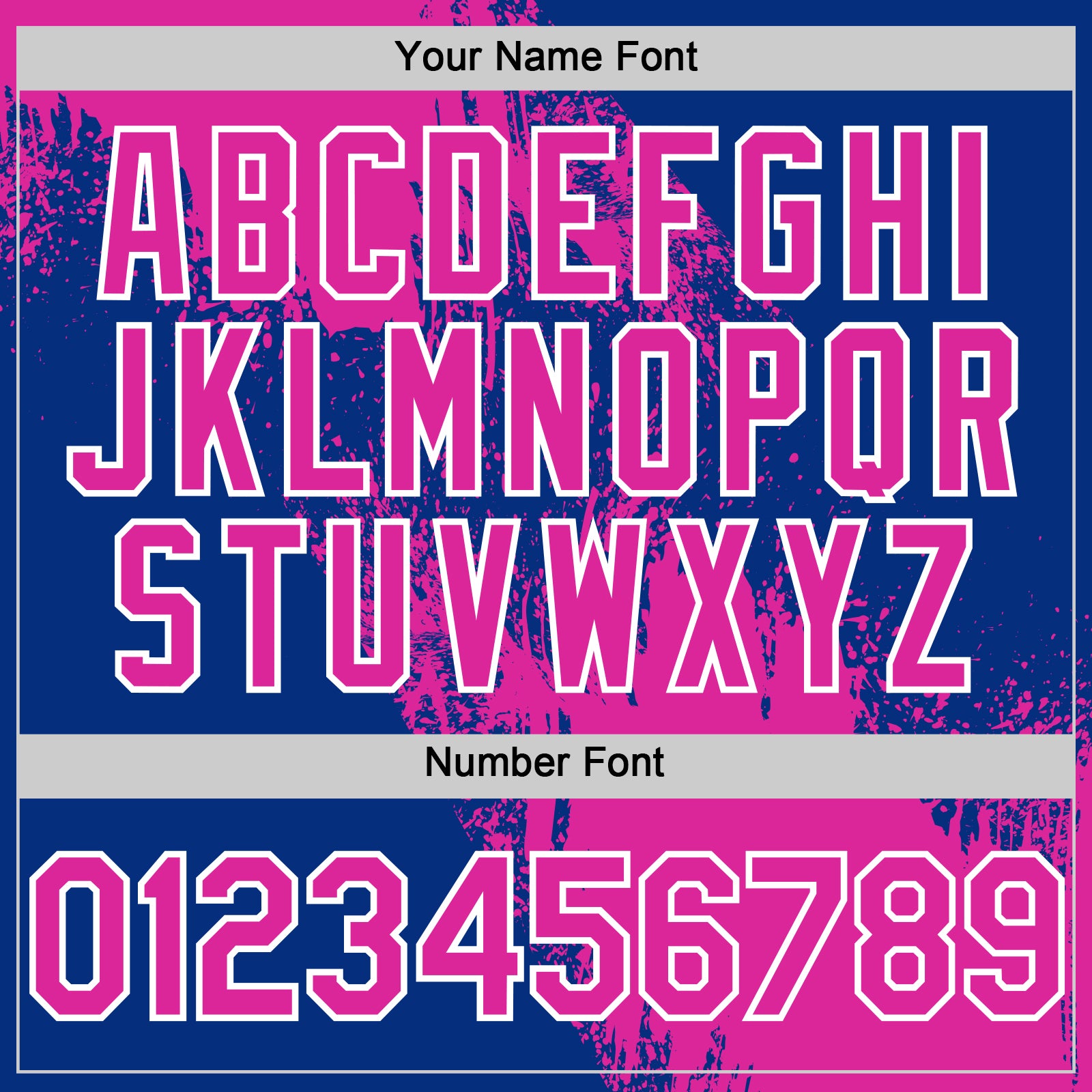 Custom Deep Pink Royal-White 3D Pattern Design Abstract Brush Stroke Authentic Baseball Jersey