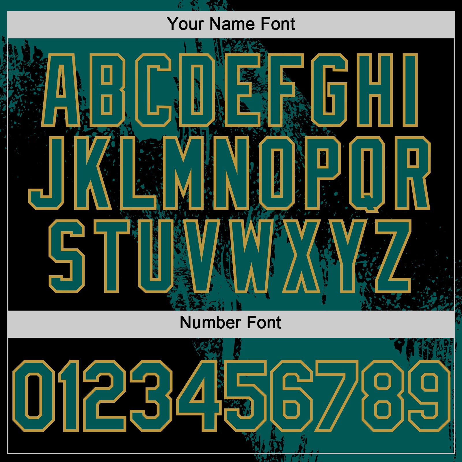 Custom Midnight Green Black-Old Gold 3D Pattern Design Abstract Brush Stroke Authentic Baseball Jersey