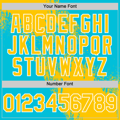 Custom Yellow Lakes Blue-White 3D Pattern Design Abstract Brush Stroke Authentic Baseball Jersey