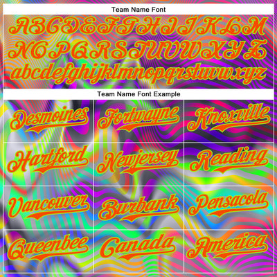 Custom Gray Orange-Neon Green 3D Pattern Design Rave Psychedelic Neon Fluid Art Authentic Baseball Jersey