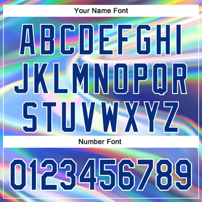 Custom White Royal 3D Pattern Design Rave Psychedelic Holographic Vaporwave Style Authentic Baseball Jersey