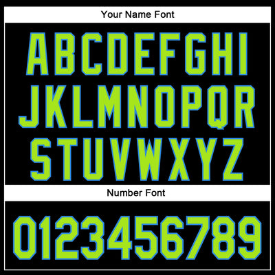 Custom Black Neon Green-Electric Blue 3D Pattern Design Rave Psychedelic Fluid Art Authentic Baseball Jersey