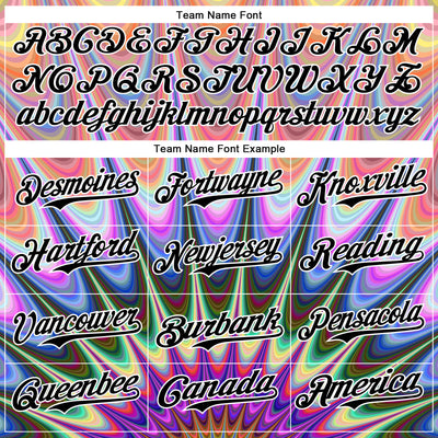 Custom Orange Black-White 3D Pattern Design Rave Psychedelic Fractal Style Authentic Baseball Jersey