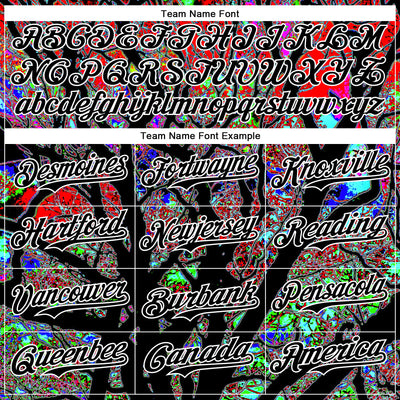 Custom Black White 3D Pattern Design Rave Psychedelic Tree Authentic Baseball Jersey