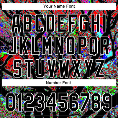 Custom Black White 3D Pattern Design Rave Psychedelic Tree Authentic Baseball Jersey