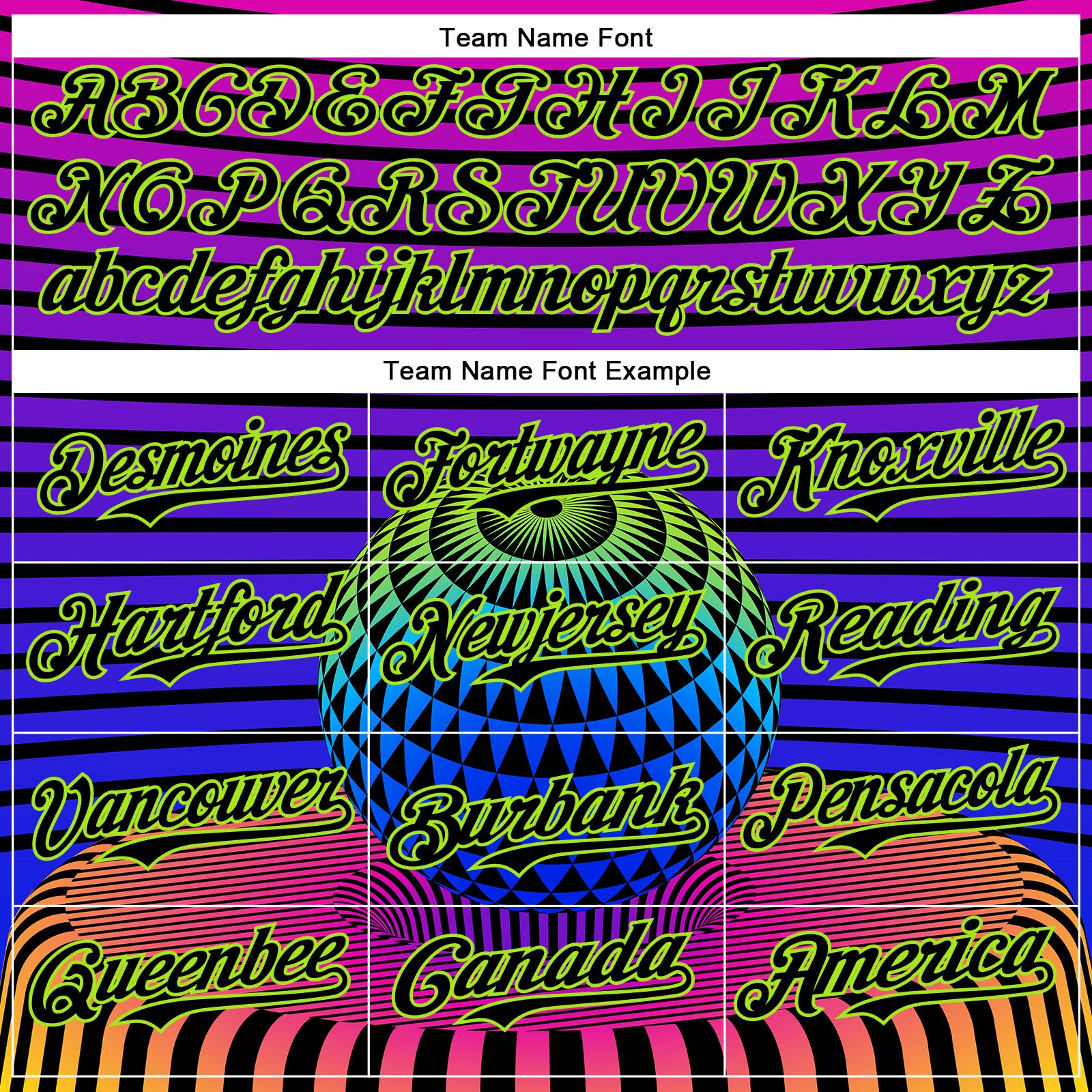 Custom Black Neon Green 3D Pattern Design Rave Psychedelic Geometry Authentic Baseball Jersey