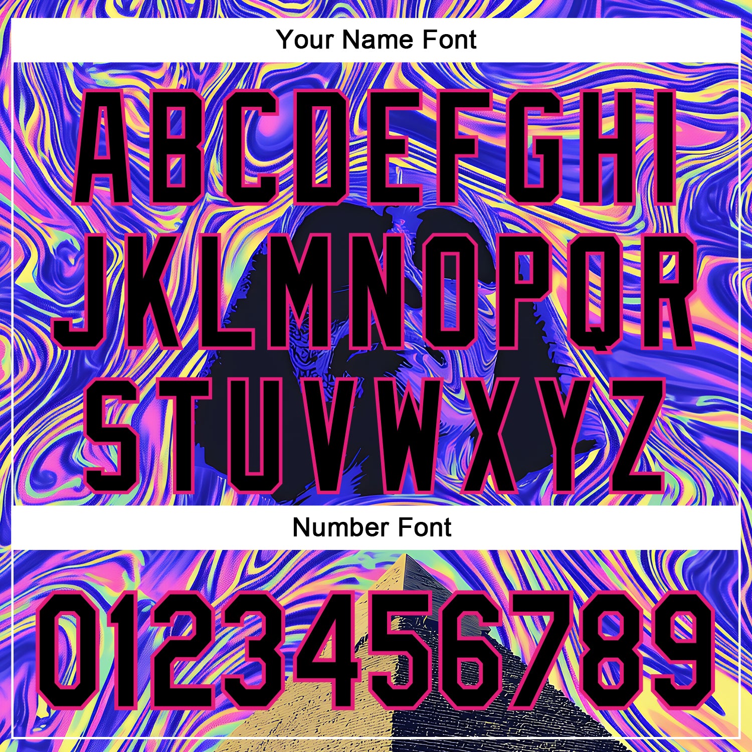 Custom Purple Black-Hot Pink 3D Pattern Design Rave Psychedelic Fluid Art Pyramid Authentic Baseball Jersey