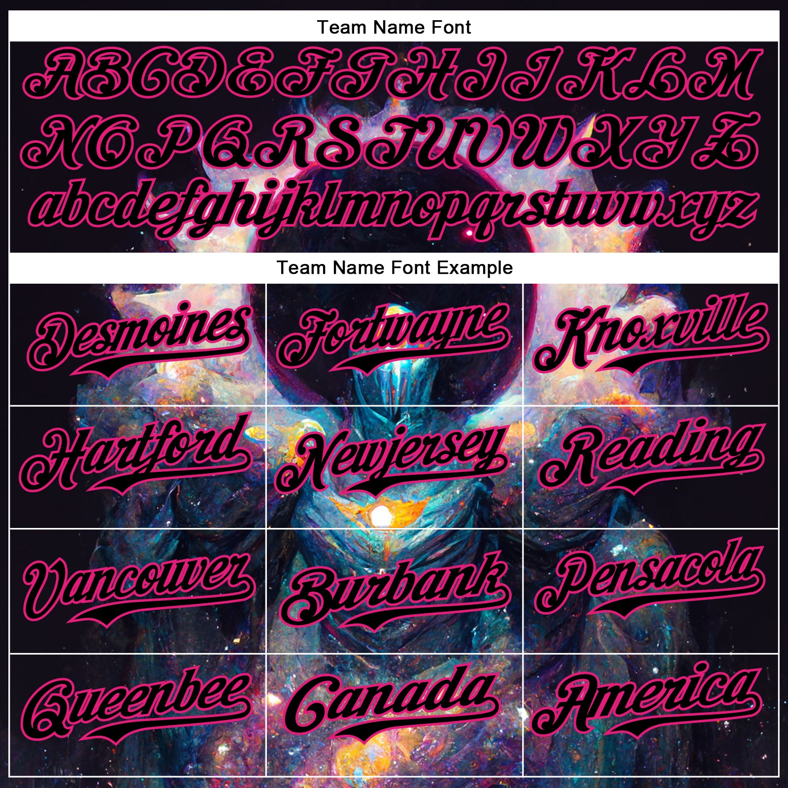 Custom Black Hot Pink 3D Pattern Design Rave Psychedelic Alien Authentic Baseball Jersey