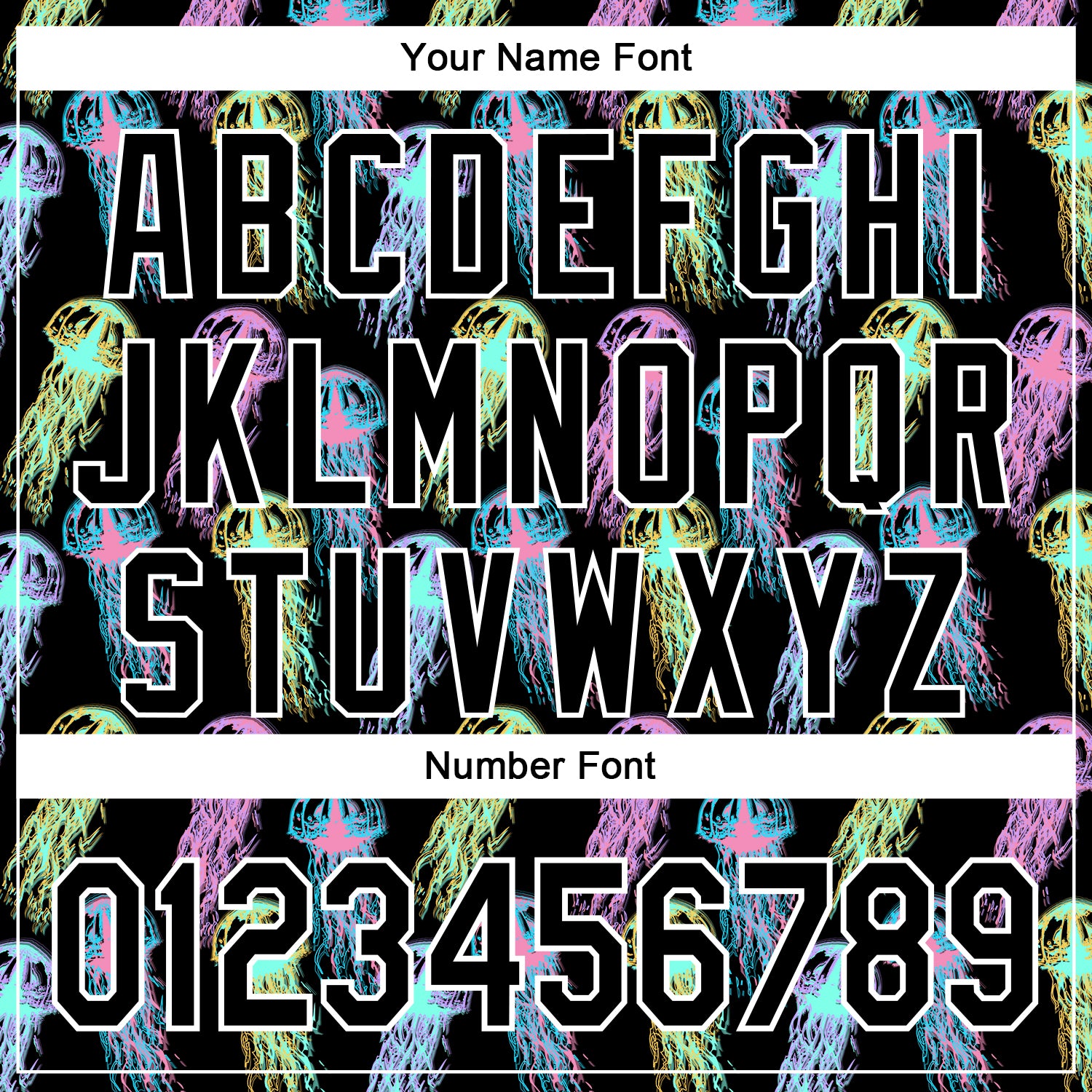 Custom Black White 3D Pattern Design Rave Psychedelic Jellyfish Authentic Baseball Jersey