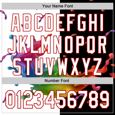 Custom Black White-Red 3D Pattern Design Liquid Splatter Authentic Baseball Jersey