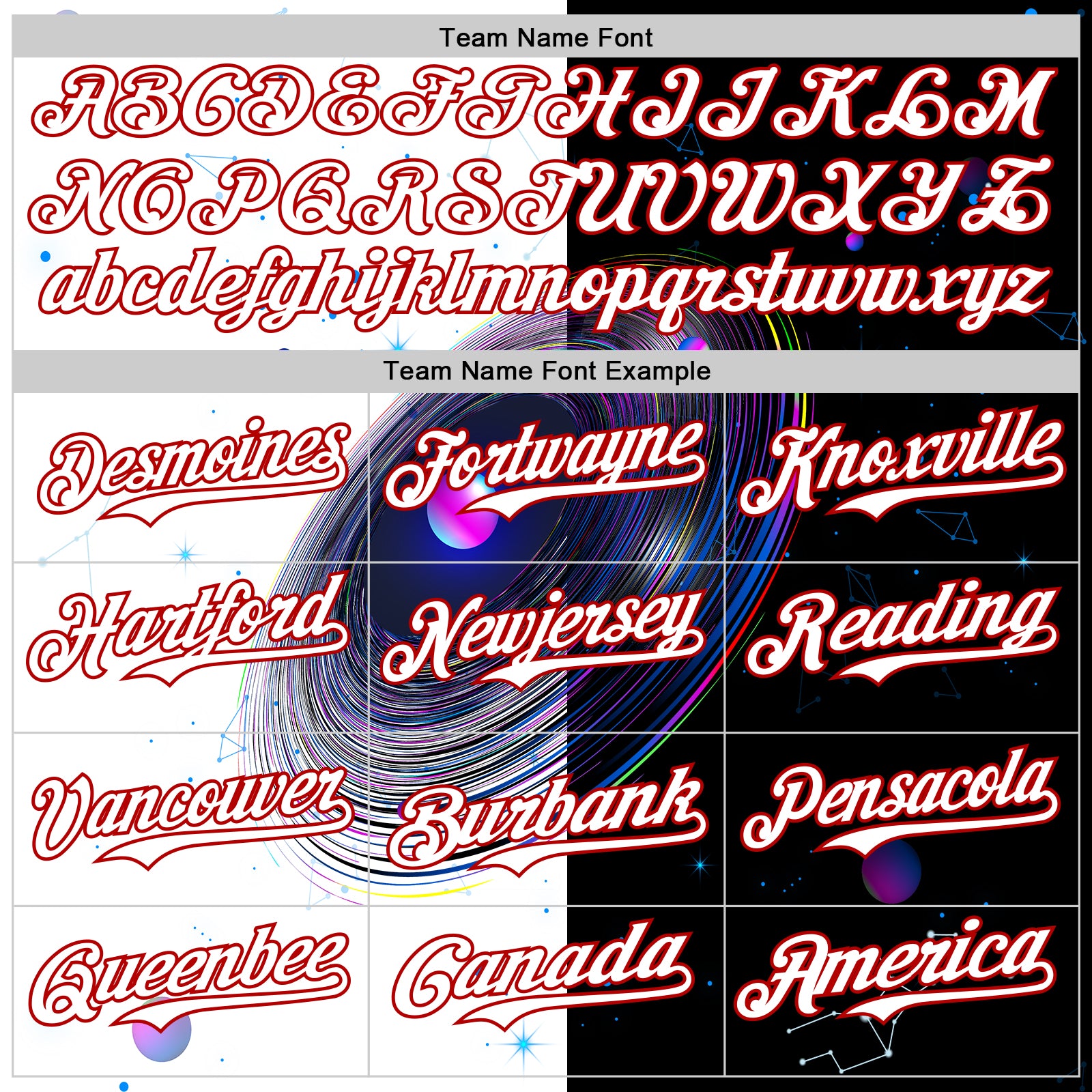 Custom Black White-Red 3D Pattern Design Space Galaxy Star Authentic Baseball Jersey