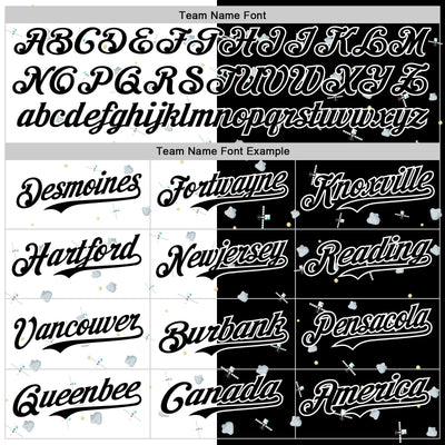 Custom Black White 3D Pattern Design Space Satellite Authentic Baseball Jersey