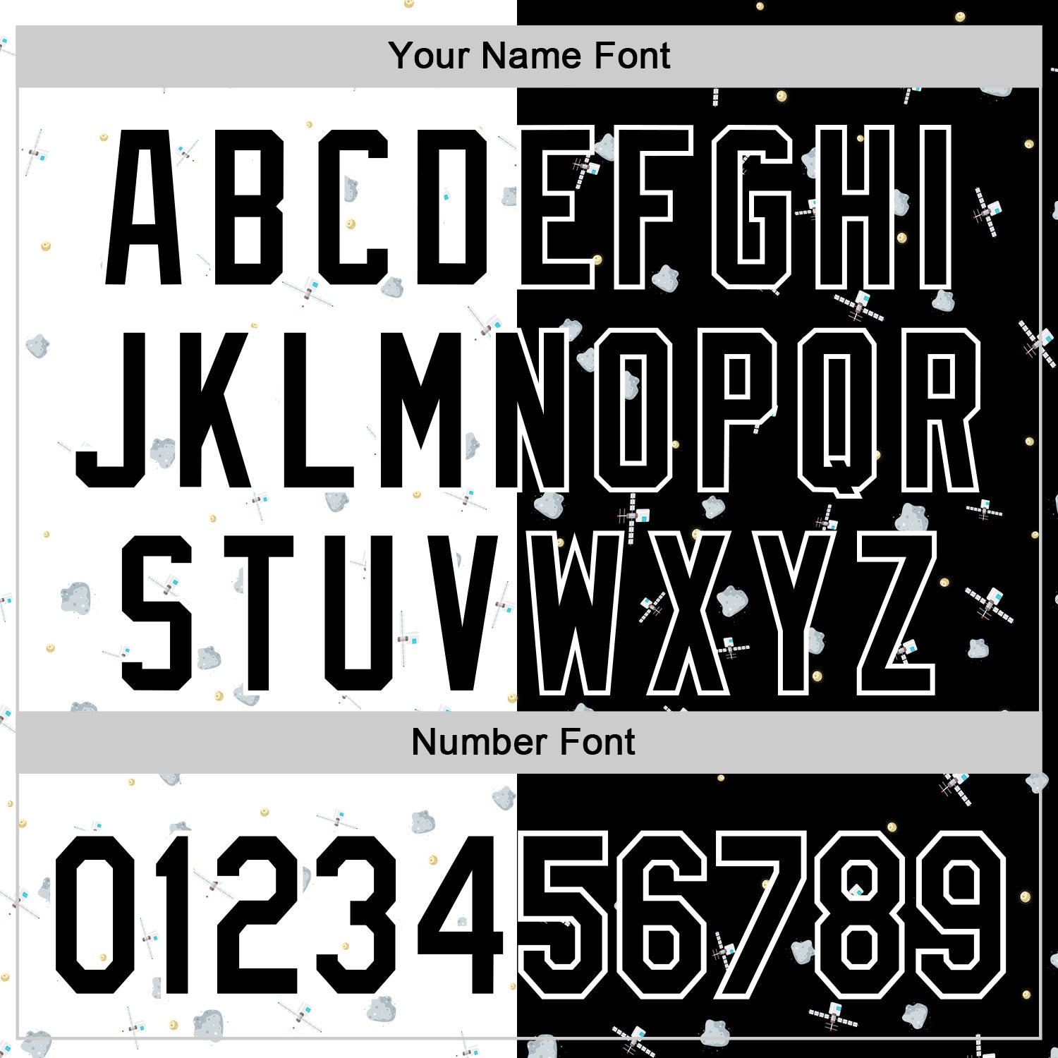 Custom Black White 3D Pattern Design Space Satellite Authentic Baseball Jersey