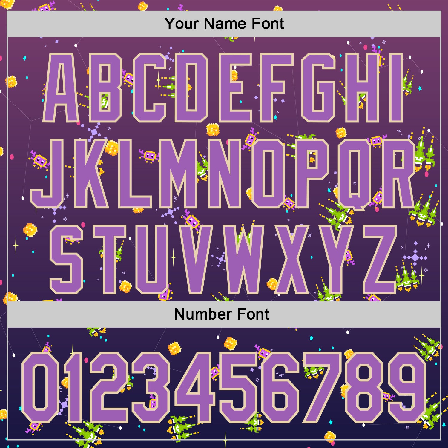 Custom Purple Medium Purple-City Cream 3D Pattern Design Retro Pixel Arcade Game Authentic Baseball Jersey