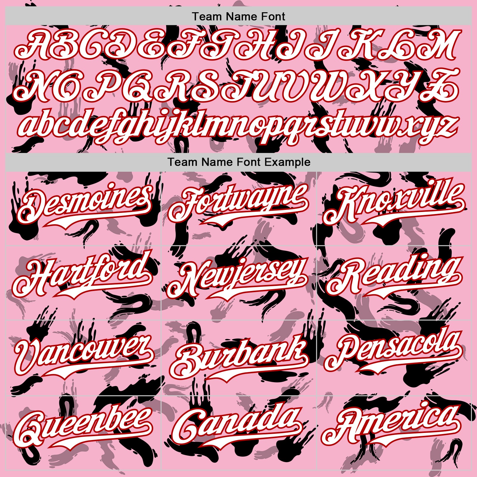 Custom Light Pink White-Red 3D Pattern Design Graffiti Ink Brush Stroke Authentic Baseball Jersey