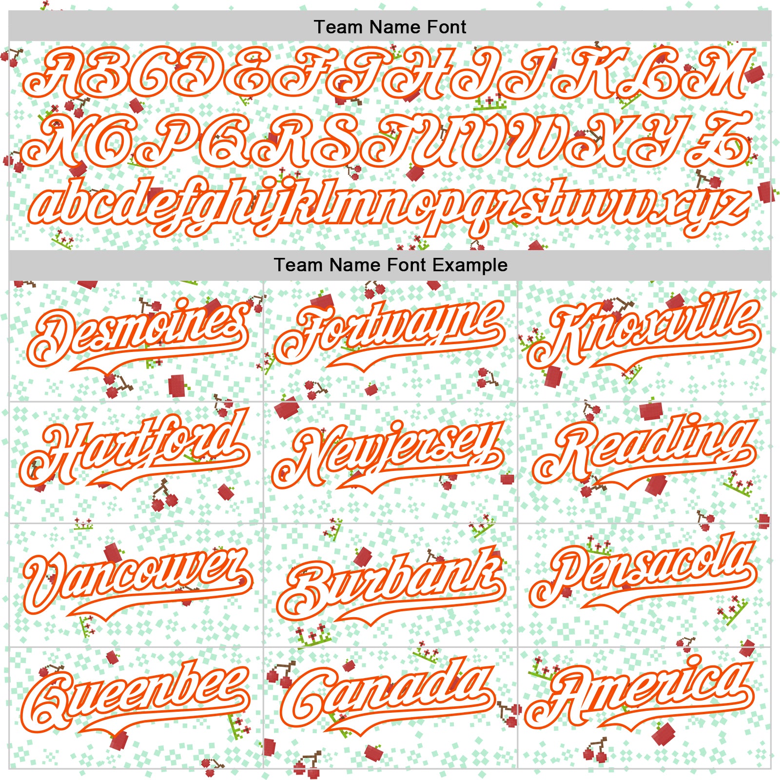 Custom White Orange 3D Pattern Design Retro Pixel Arcade Game Authentic Baseball Jersey