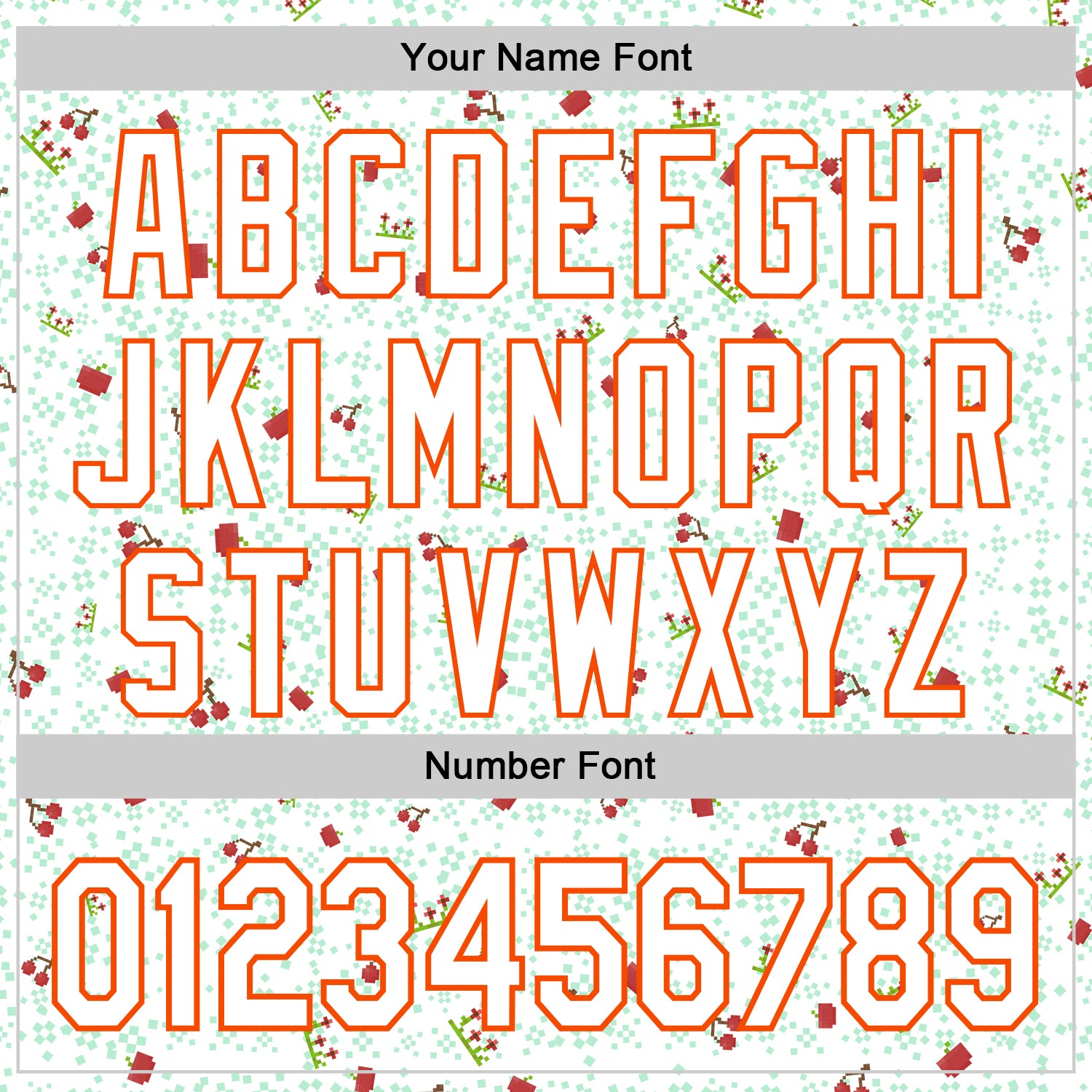 Custom White Orange 3D Pattern Design Retro Pixel Arcade Game Authentic Baseball Jersey