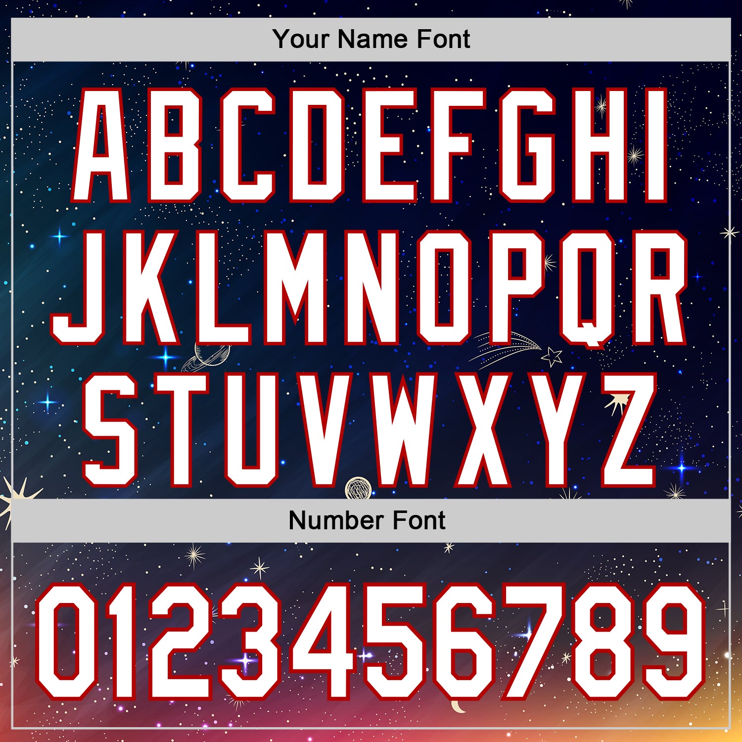 Custom Navy White-Red 3D Pattern Design Space Galaxy Star Authentic Baseball Jersey