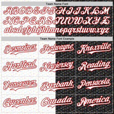 Custom Black White-Red 3D Pattern Design Constellation Space Galaxy Star Authentic Baseball Jersey